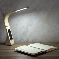 Настольный светильник c часами Uniel 5W TLD-542 Cream/LED/300Lm/5000K/Dimmer UL-00003303