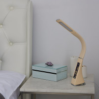 Настольный светильник c часами Uniel 5W TLD-542 Cream/LED/300Lm/5000K/Dimmer UL-00003303