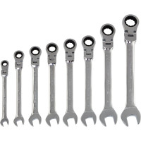 Набор комбинированных трещоточных шарнирных ключей MATRIX 8шт 14898