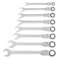 Набор комбинированных трещоточных шарнирных ключей MATRIX 8шт 14898