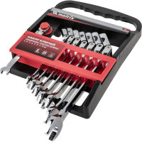 Набор комбинированных трещоточных шарнирных ключей MATRIX 8шт 14898