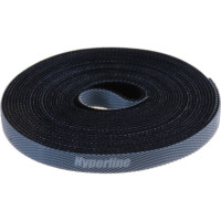 Лента (липучка) в рулоне Hyperline WASNR-5x9-BK ширина 9 мм, длина 5 м, черная 401702