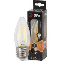 Светодиодная лампа ЭРА F-LED B35-7W-827-E27 филамент, свеча, теплый Б0027950