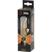 Светодиодная лампа ЭРА F-LED B35-7W-827-E27 филамент, свеча, теплый Б0027950