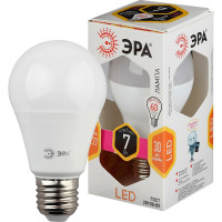 Светодиодная лампа ЭРА LED A60-7W-827-E27, груша, теплый Б0029819