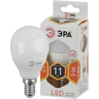 Светодиодная лампа ЭРА LED P45-11W-827-E14 диод, шар,тепл Б0032986