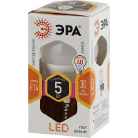 Светодиодная лампа ЭРА LED P45-5W-827-E14 диод, шар, тепл Б0028485