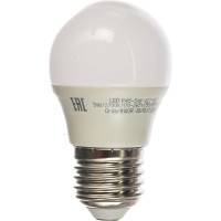 Светодиодная лампа ЭРА LED P45-5W-827-E27, шар, теплый Б0028486