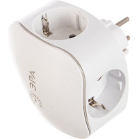 Тройник ЭРА SP-3e-USB-2A 3гн 220V + 2xUSB 2000mA, c заземлением, белый Б0015243
