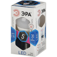 Светодиодная лампа ЭРА LED P45-5W-840-E14, шар, нейтральный Б0028487