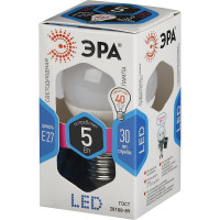 Светодиодная лампа ЭРА LED P45-5W-840-E27, шар, нейтральный Б0028488