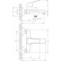 Смеситель для ванны Rossinka RS29-31