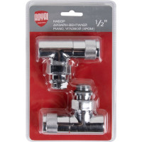 Набор дизайн-вентилей Royal Thermo PIANO угловой хром 1/2 НС-1144294