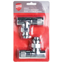 Набор дизайн-вентилей Royal Thermo PIANO угловой хром 1/2 НС-1144294