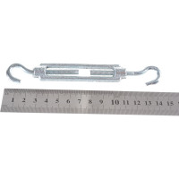 Талреп STAYER DIN 1480, крюк-крюк, М6, 15 шт, оцинкованный, 30525-06