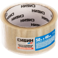 Клейкая лента СИБИН прозрачная, 48мм х 50м 12055-50-50_z02