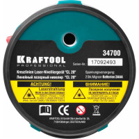 Лазерный линейный нивелир KRAFTOOL CL 20 34700-3