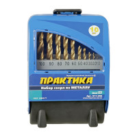 Набор сверл по металлу Мастер (10 шт; 1-10 мм) ПРАКТИКА 911-956