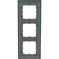Рамка ЭРА 14-5103-27 на 3 поста, стекло, Elegance, зелёный+слоновая кость Б0034517
