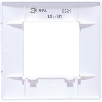 Рамка ЭРА 14-5001-01 на 1 пост, Elegance, белый Б0034381