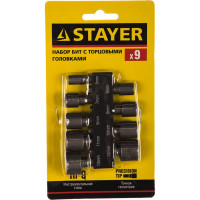 Торцевые головки в держателе, 9 предметов STAYER 26089-H9