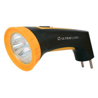 Аккумуляторный фонарь Ultraflash LED3804M 220В, черный/желтый, 4 LED, SLA, пластик, коробка 12867