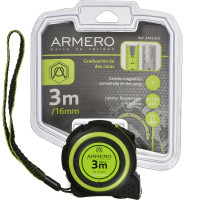 Магнитная нейлоновая рулетка с двумя фиксаторами Armero 3м/16мм A101/231