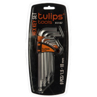 Набор длинных 6-гранных ключей с шаром Tulips tools IK12-957