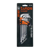 Набор длинных 6-гранных ключей с шаром Tulips tools IK12-957