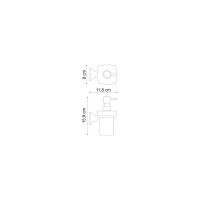 Дозатор для жидкого мыла WasserKraft Wern K-2599 стеклянный, 230 ml