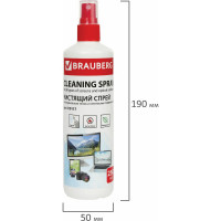 Чистящая жидкость-спрей для экранов мониторов и оптических поверхностей BRAUBERG 250 мл 510117