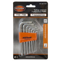 Набор Г-образных ключей TORX T10-T40 7 предметов AV Steel AV-367107