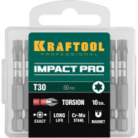 Биты Impact Pro (TX30; 50 мм; 10 шт.) KRAFTOOL 26195-30-50-S10