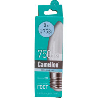 Светодиодная лампа Camelion LED8-C35/845/E27 8Вт 220В 12390