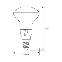 Лампа накаливания, зеркальная матовая Camelion MIC 60/R50/FR/E14 12660