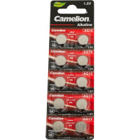 Батарейка для часов Camelion G12 BL-10 Mercury Free AG12-BP10 0%Hg 386A/LR43/186 12820