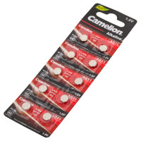 Батарейка для часов Camelion G11 BL-10 Mercury Free AG11-BP10 0%Hg 362A/LR721/162 12819