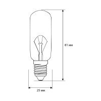 Лампа накаливания для вытяжек Camelion MIC 40/T25/CL/E14 12984