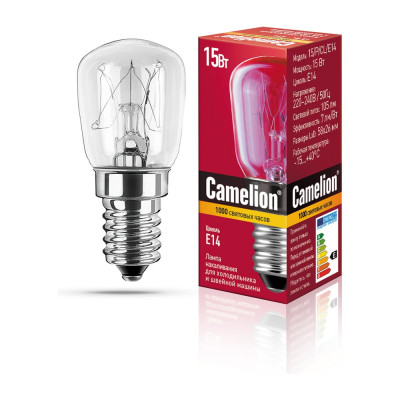 Лампа накаливания для холодильников и швейных машин Camelion MIC 15/P/CL/E14 12116