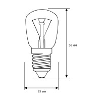 Лампа накаливания для духовок Camelion MIC 15/PT/CL/E14 12979