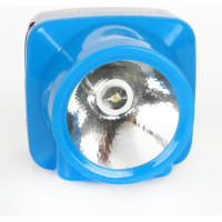Налобный аккумуляторный фонарь, 220В, голубой, 0.4Вт LED, 1 режим, пластик Ultraflash LED5374 12427