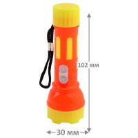 Фонарь, красный, 1LED, линза, 1 режим, 3xAG10, пластик Ultraflash 920-TH 12858