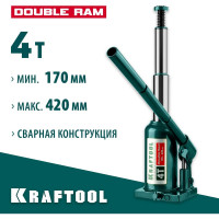 Гидравлический бутылочный домкрат KRAFTOOL Double Ram 4 т, 170-420 мм 43463-4