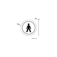 Табличка Nofer туалет для мужчин 16721.2.S