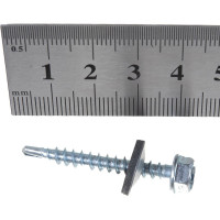 Кровельный саморез Качественный КРЕПЕЖ цинк, 4.8х38 мм, 75 шт 0300171 КЧ