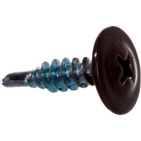 Прессшайба Качественный КРЕПЕЖ 4.2х16 мм, коричневая RAL 8017, сверло, 250 шт 0300217 КЧ