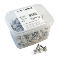 Кровельный саморез Качественный КРЕПЕЖ белый RAL 9003, 5.5х19 мм, 160 шт 0500099 КЧ