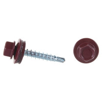 Кровельный саморез Качественный КРЕПЕЖ красное вино RAL 3005, 4.8х29 мм, 55 шт 0200127 КЧ