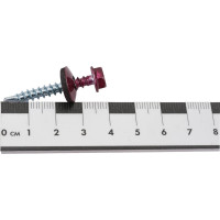 Кровельный саморез Качественный КРЕПЕЖ красное вино RAL 3005, 4.8х35 мм, 50 шт 0200129 КЧ