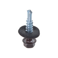 Кровельный саморез Качественный КРЕПЕЖ коричневый RAL 8017, 5.5х25 мм, 50 шт 0200125 КЧ